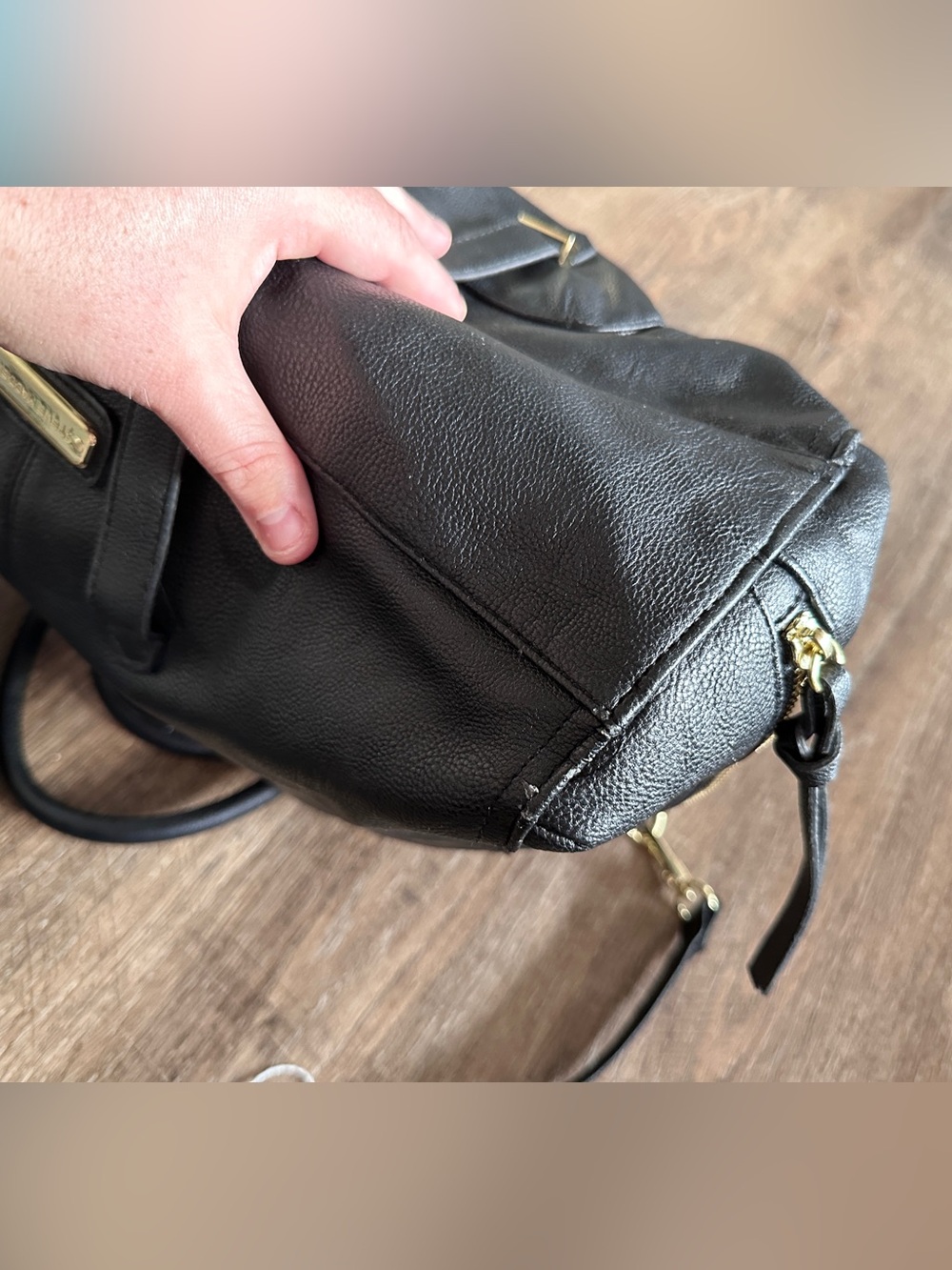 Steve Madden Large Black Travel Tote Weekender Carry On Bag Vegan Leather - Picture 8 of 11